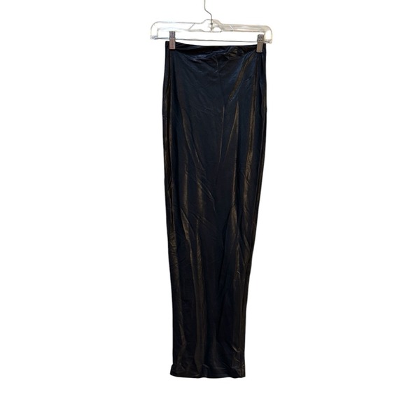 Naked Wardrobe Leather‎ Dream Maxi Skirt In Black Size Small - Picture 1 of 5